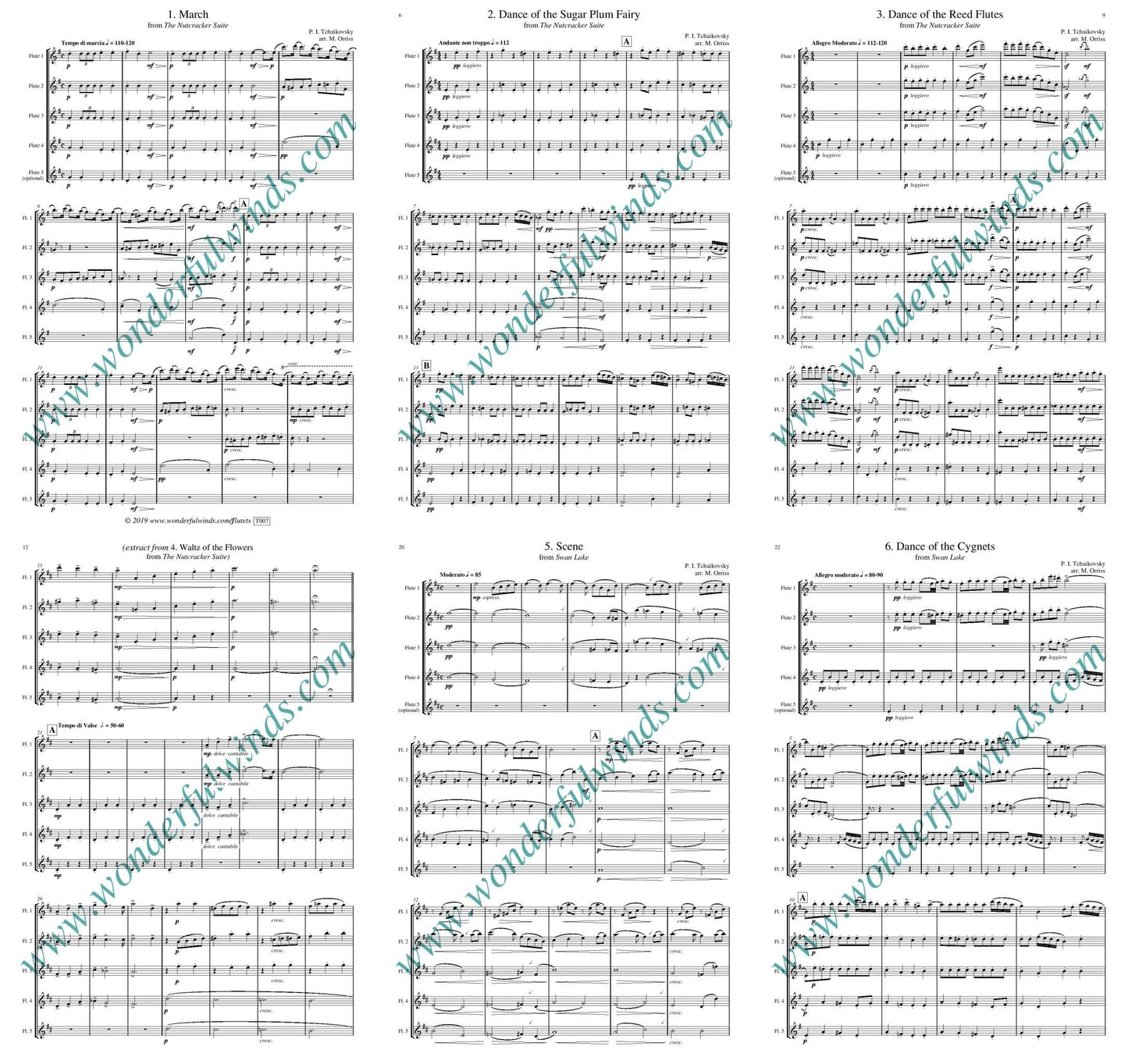 Tchaikovsky, P. - Simply Tchaikovsky - for flute ensemble - Digital Download