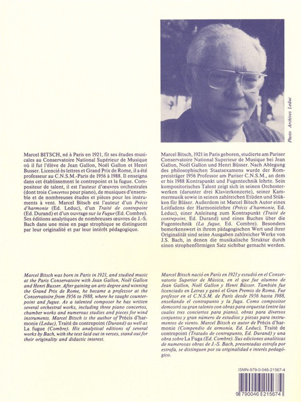 Bitsch , Marcel - 12 Etudes (Leduc)