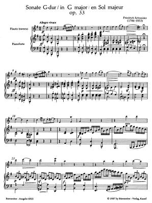 Schneider Friedrich Sonata in G, Op.33 (Schleuning).