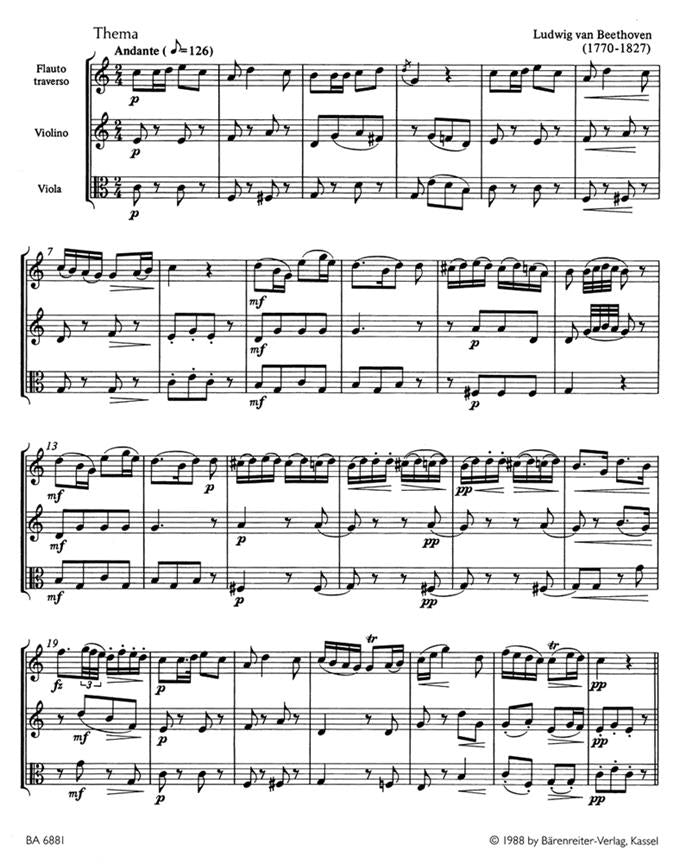 Beethoven Ludwig van Variations on La ci darem la mano from Don Giovanni (WoO 28).