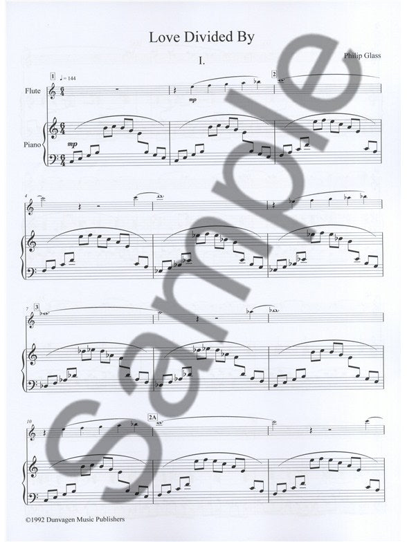 Glass - Love divided for flute and piano