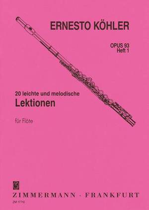 Koehler, E: 20 easy melodic progressive Exercises op. 93 Heft 1