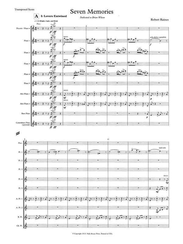 Raines, Robert - Seven Memories Suite for Flute Ensemble