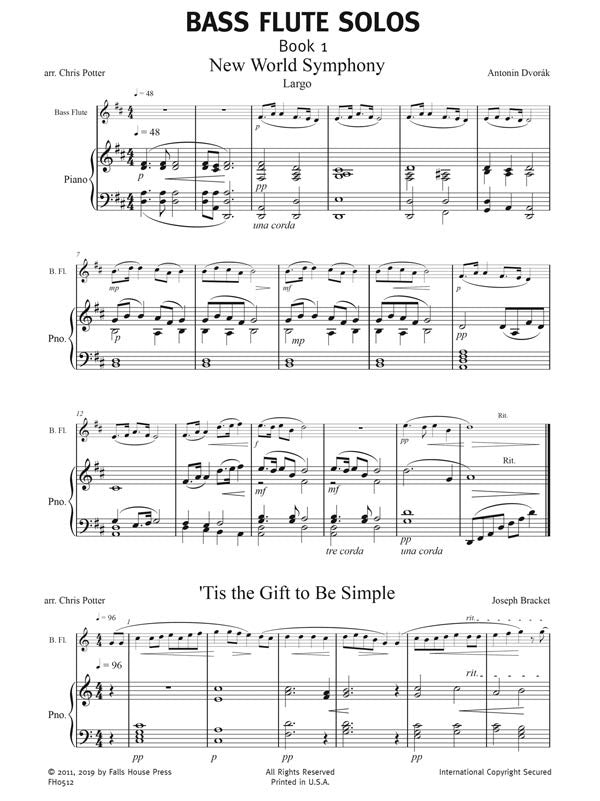 Potter , Christine - Bass Flute Solos Book 1 - Bass Flute/Piano