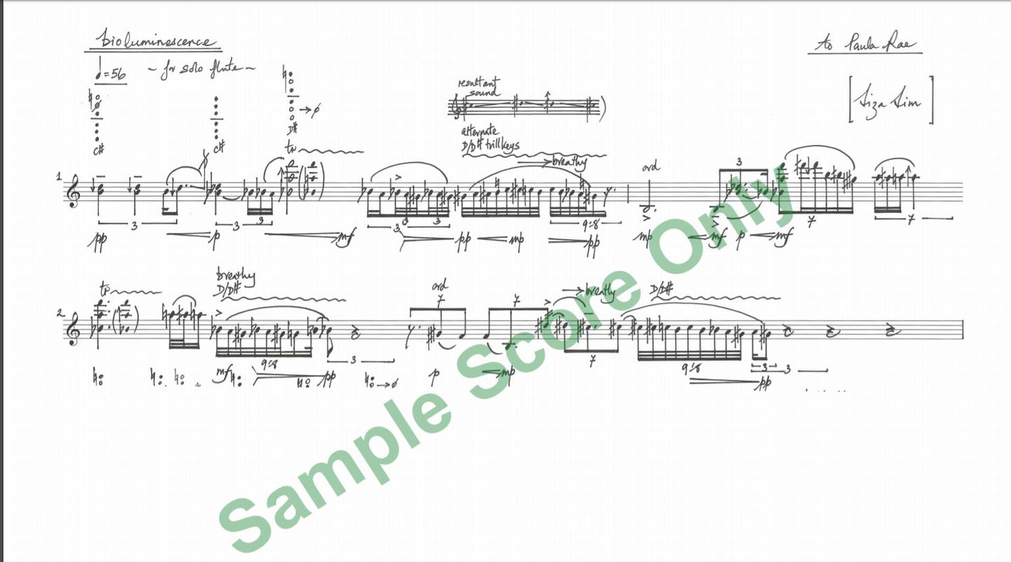 Lim , Liza - bioluminescence : for solo flute