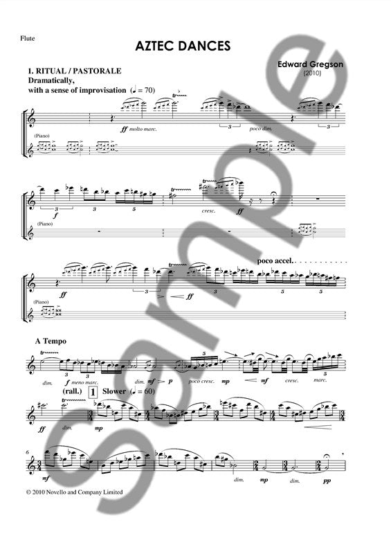 Gregson, E - Aztec Dances for Flute and piano