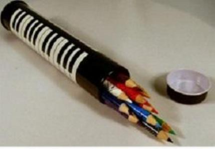 12 Colour Pencils In Music Tin