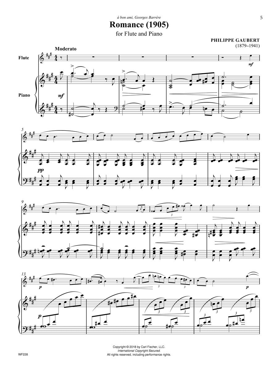 Gaubert, P - Treasures for Flute and Piano