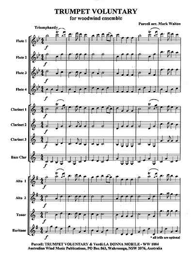 Trumpet Voluntary/Donna Mobile - Woodwind Ensemble
