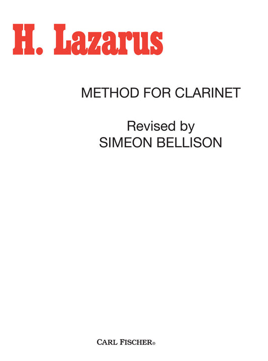 Bellison, Simon -  Lazarus Method for Clarinet Part 2