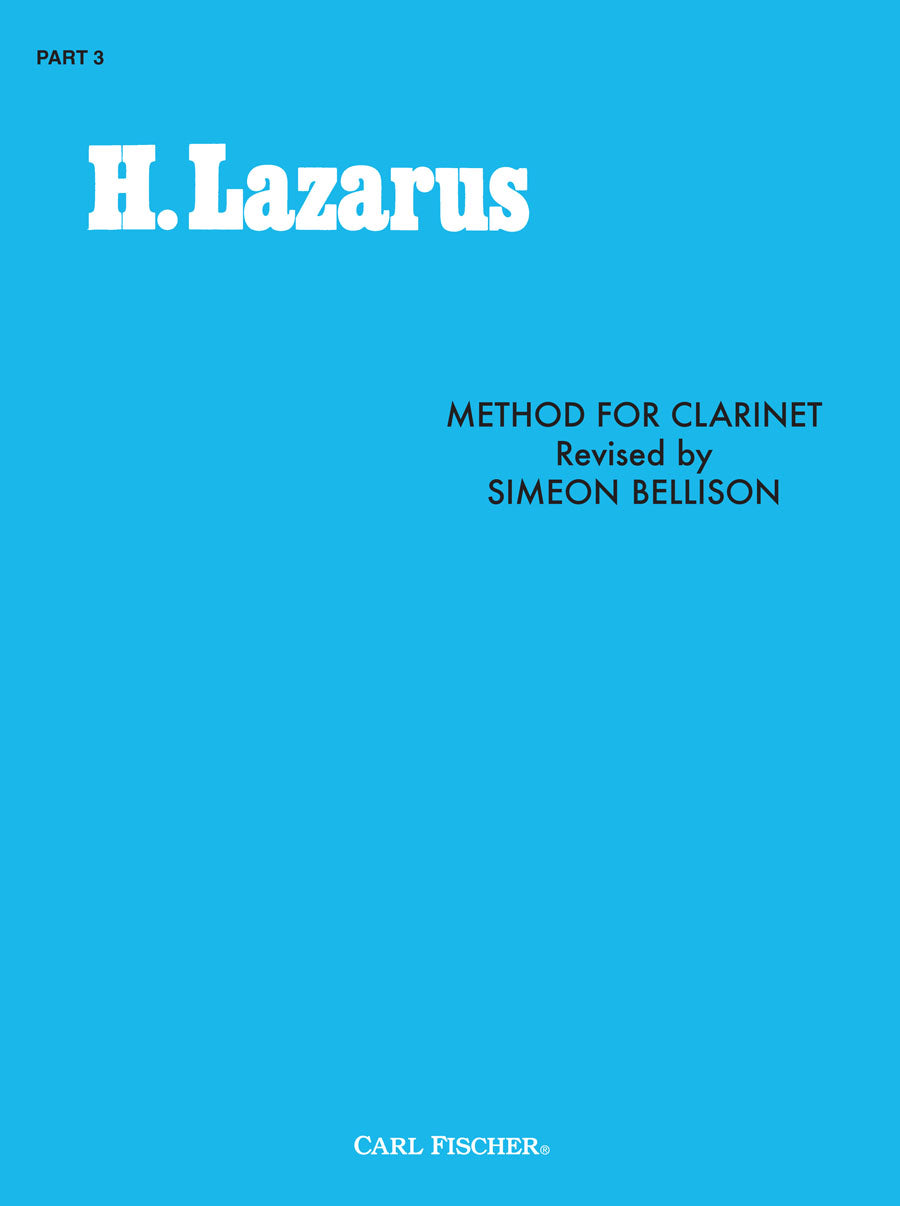 Bellison, Simon -  Lazarus Method for Clarinet Part 3