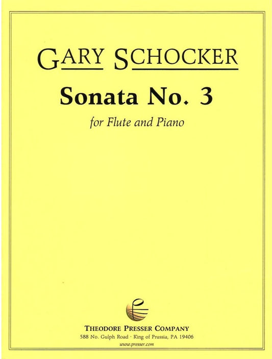 Schocker, Gary   - Sonata No. 3 for Flute and Piano