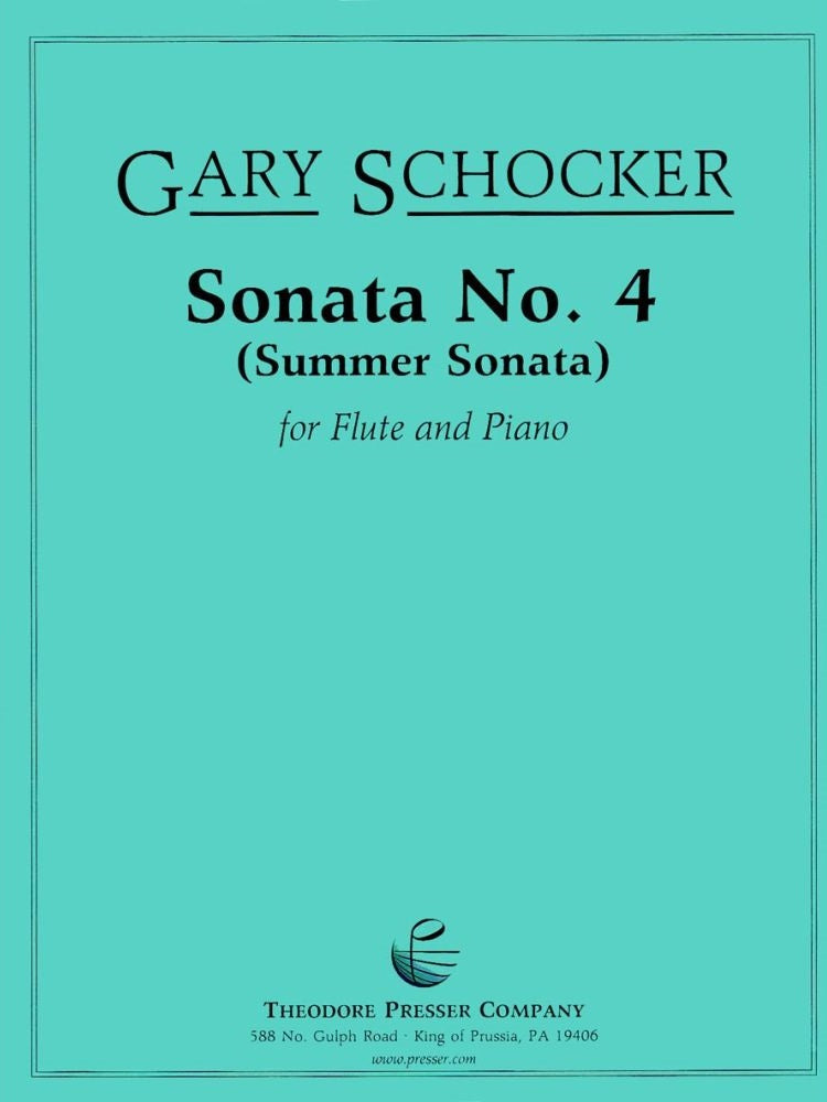Schocker, Gary   - Sonata No. 4 (Summer Sonata) - for Flute and Piano