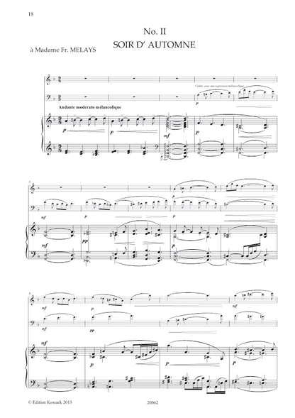 Gaubert, Philippe - Trois Aquarelles for flute, Cello and piano