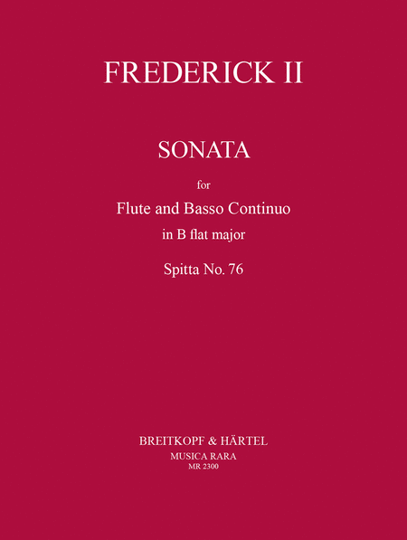 Frederick II Sonata in B Flat Major Spitta No.76