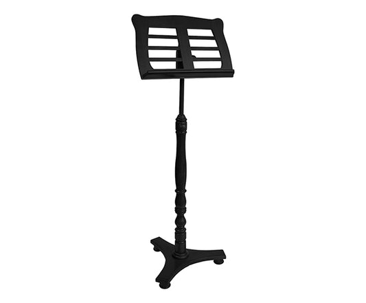 Music Stand - Wooden Low Base Black