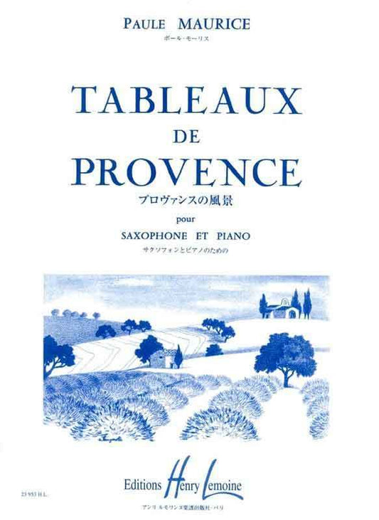 Maurice, Paule - Tableaux De Provence for alto saxophone and piano