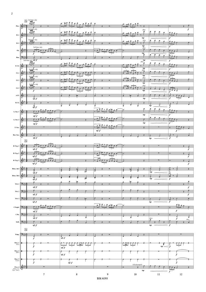 Takahashi - British Folk Song March II (Full Score and Parts) for wind band