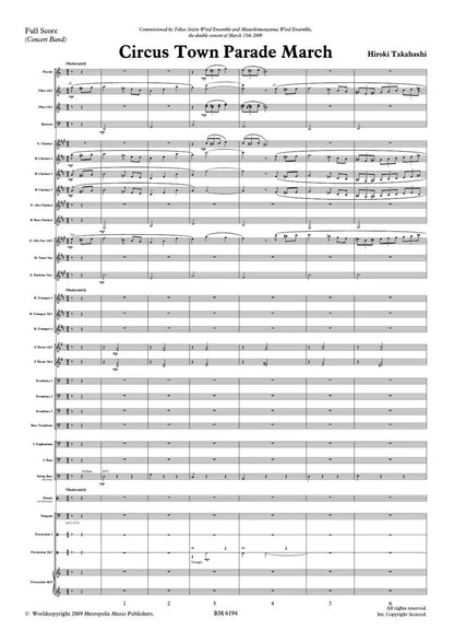 Takahashi - Circus Town Parade March for wind band (Full Score and Parts)