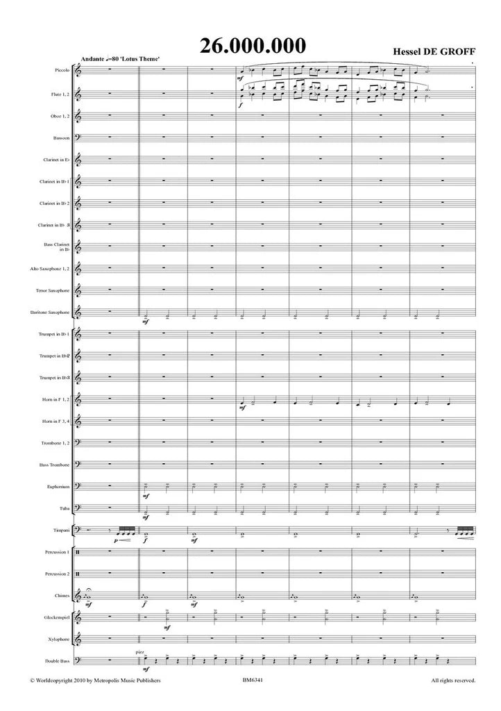 De Groff - 26000000 for wind band