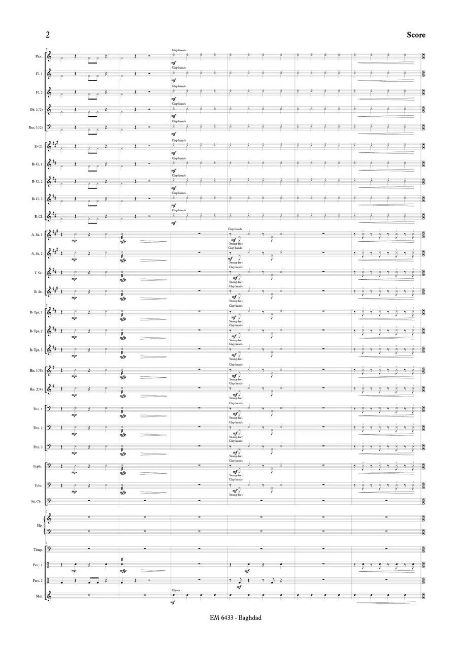 Brosse - Postcard from Baghdad (Full Score and Parts)