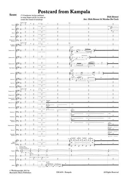 Brosse - Postcard from Kampala (Full Score and Parts)