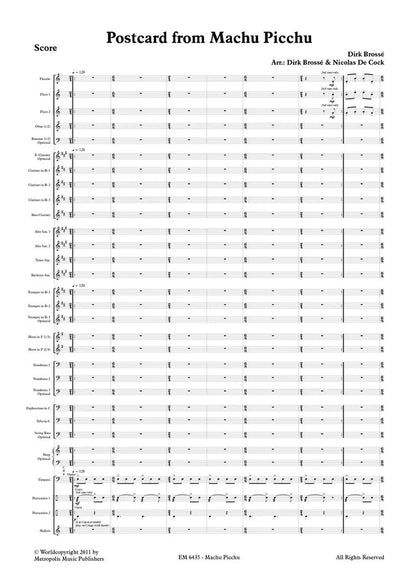 Brosse - Postcard from Machu Picchu (Full Score and Parts)