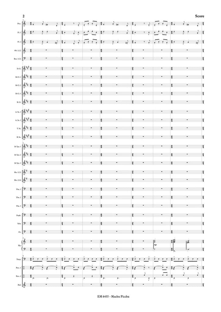 Brosse - Postcard from Machu Picchu (Full Score and Parts)