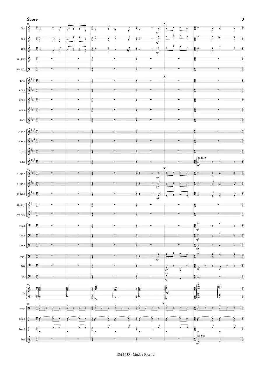 Brosse - Postcard from Machu Picchu (Full Score and Parts)