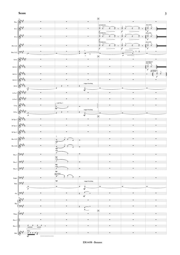 Brosse - Postcard from Benares (Full Score and Parts)