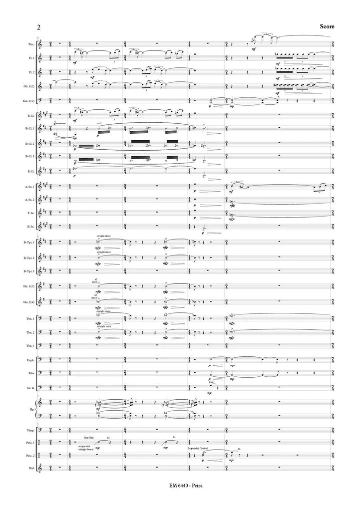 Brosse - Postcard from Petra (Full Score and Parts)