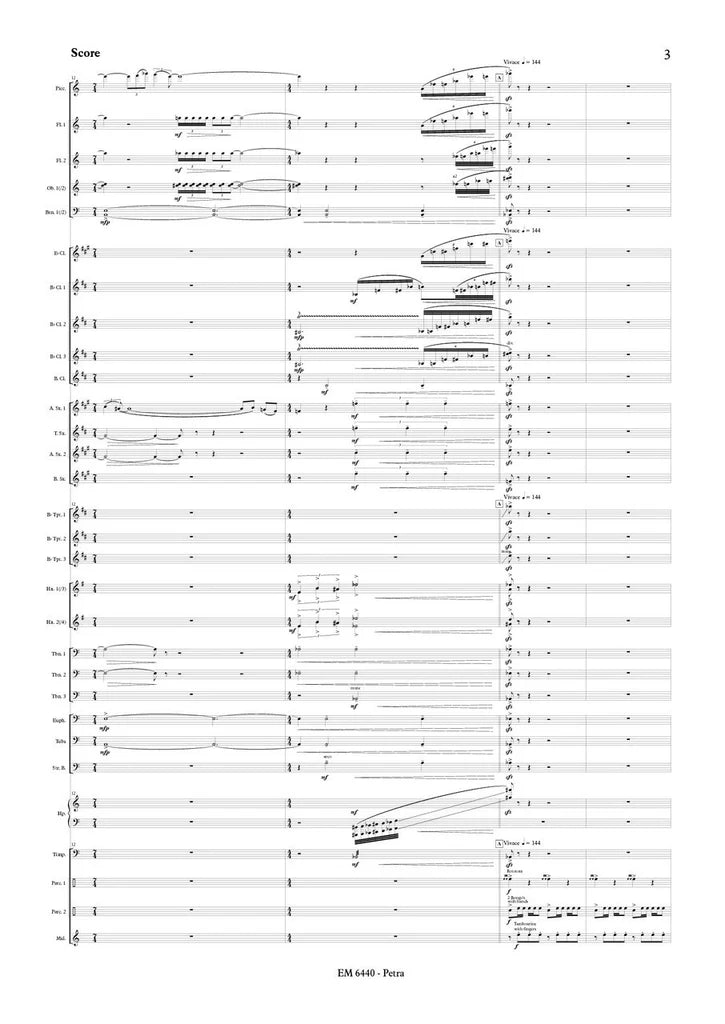 Brosse - Postcard from Petra (Full Score and Parts)