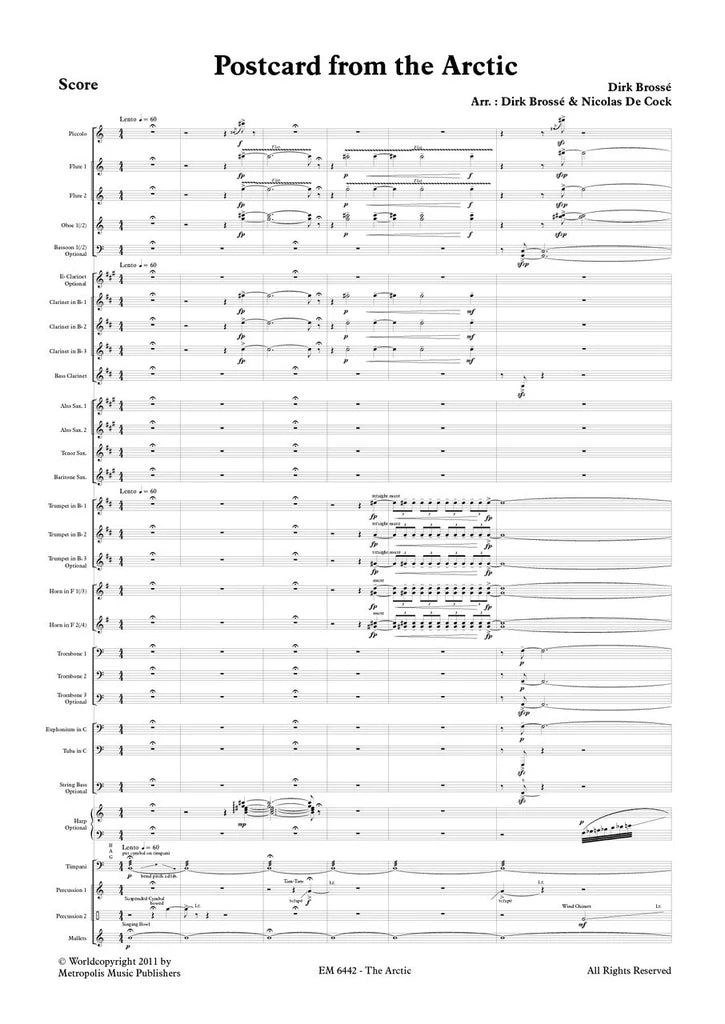 Brosse - Postcard from the Arctic (Full Score and Parts)