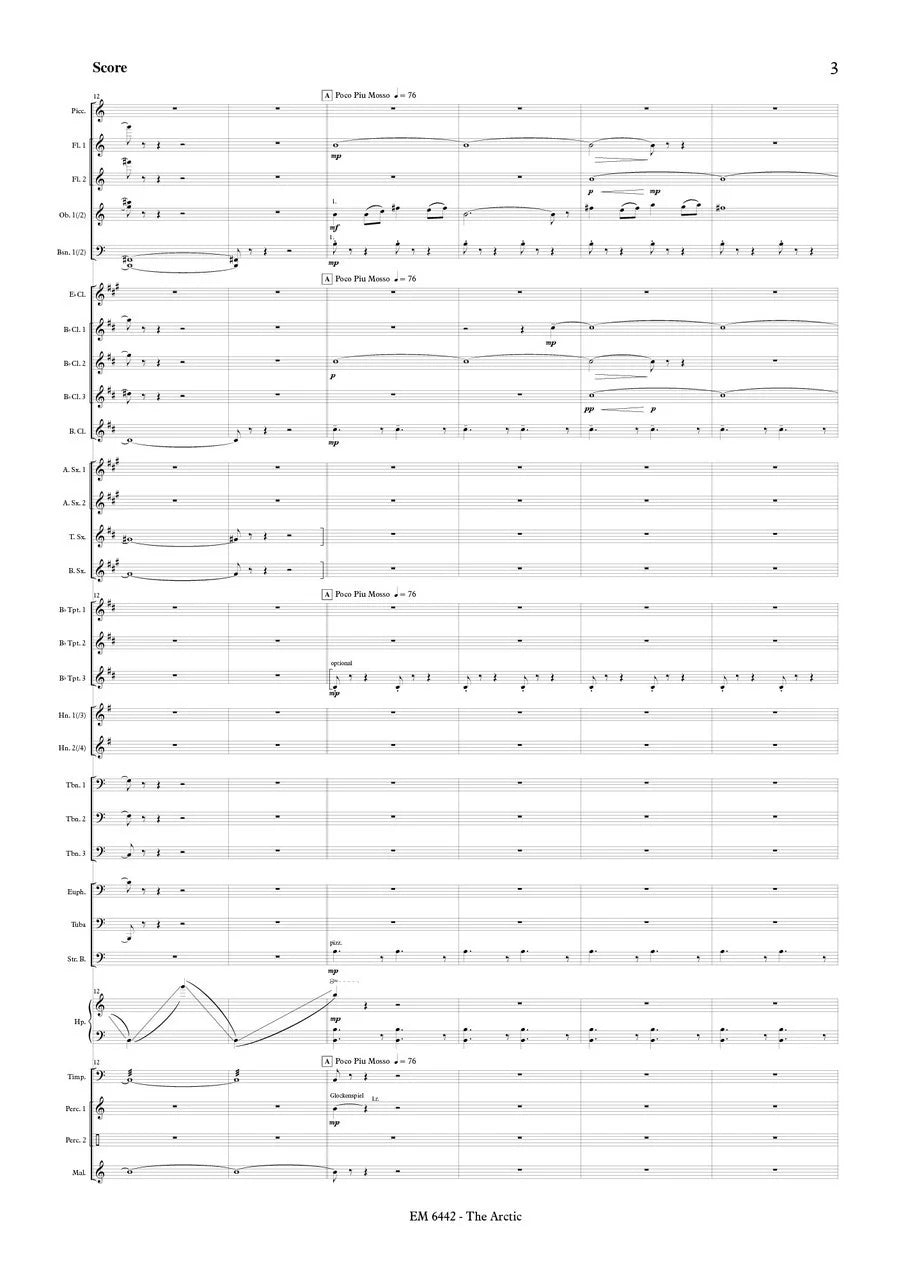 Brosse - Postcard from the Arctic (Full Score and Parts)