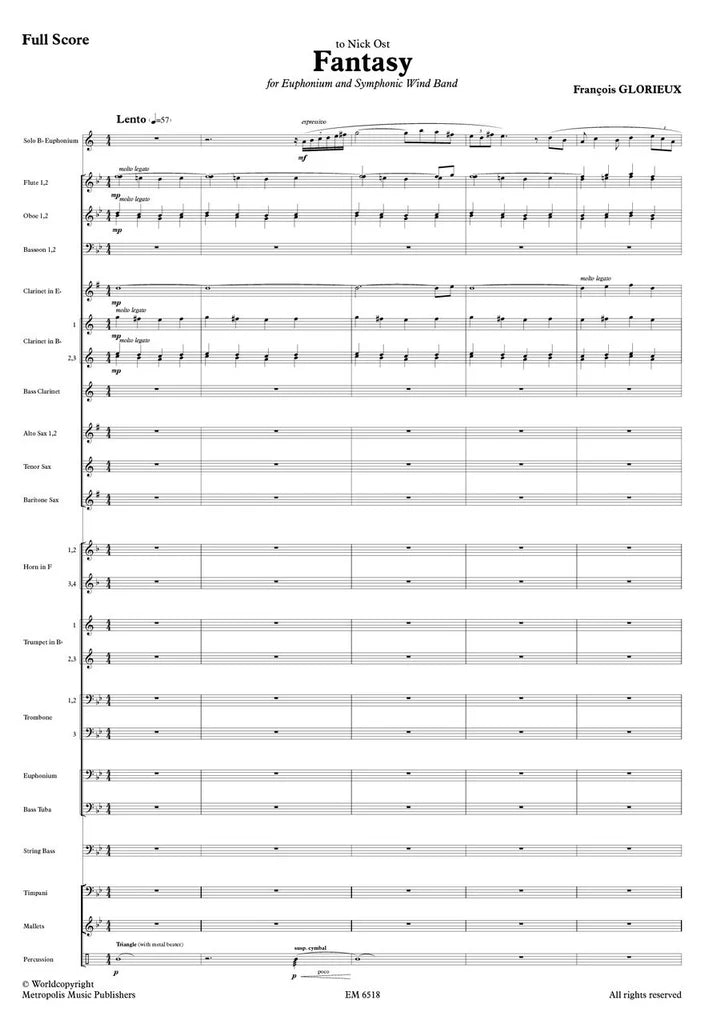 Glorieux - Fantasy for solo Euphonium and (Wind Ensemble)