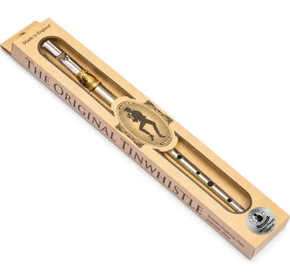 Clarke Nickel-Plated Original Penny Whistle w/Microfibre Cloth. D