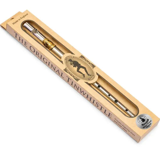 Clarke Nickel-Plated Original Penny Whistle w/Microfibre Cloth. D