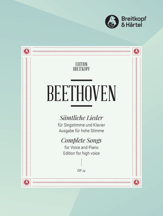 Beethoven, Ludwig van - Complete Songs for High Voice (DIGITAL DOWNLOAD)
