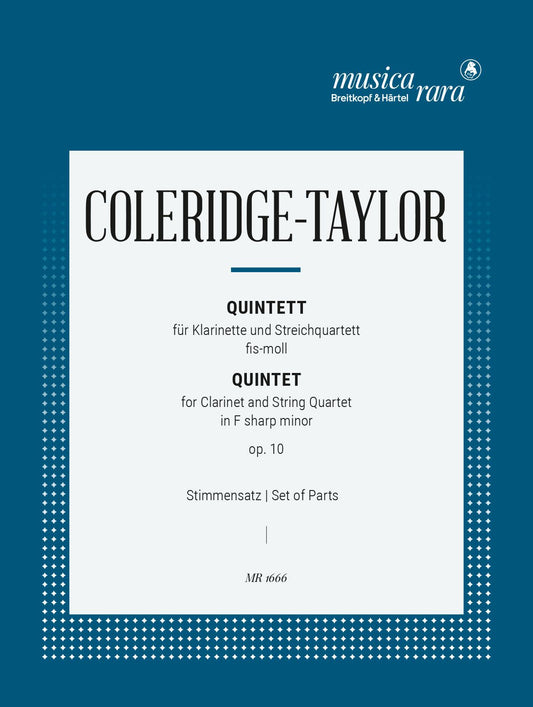Coleridge-Taylor, Samuel - Quintet in F sharp minor Op. 10 (DIGITAL EDITION)