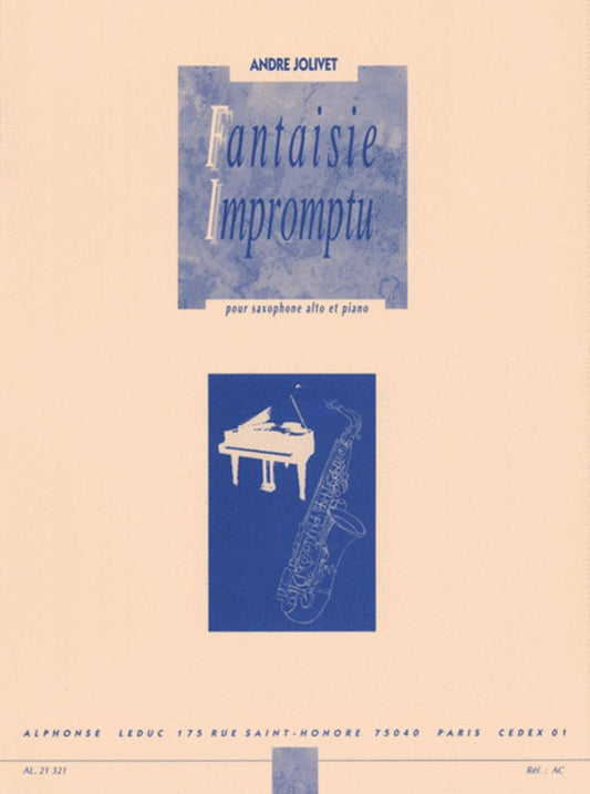 Jolivet -Fantasie Impromptu  for alto saxophone and piano