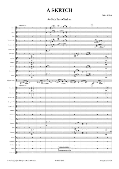 Toda - A Sketch for Bass Clarinet Solo and Wind Band