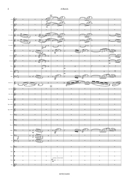 Toda - A Sketch for Bass Clarinet Solo and Wind Band