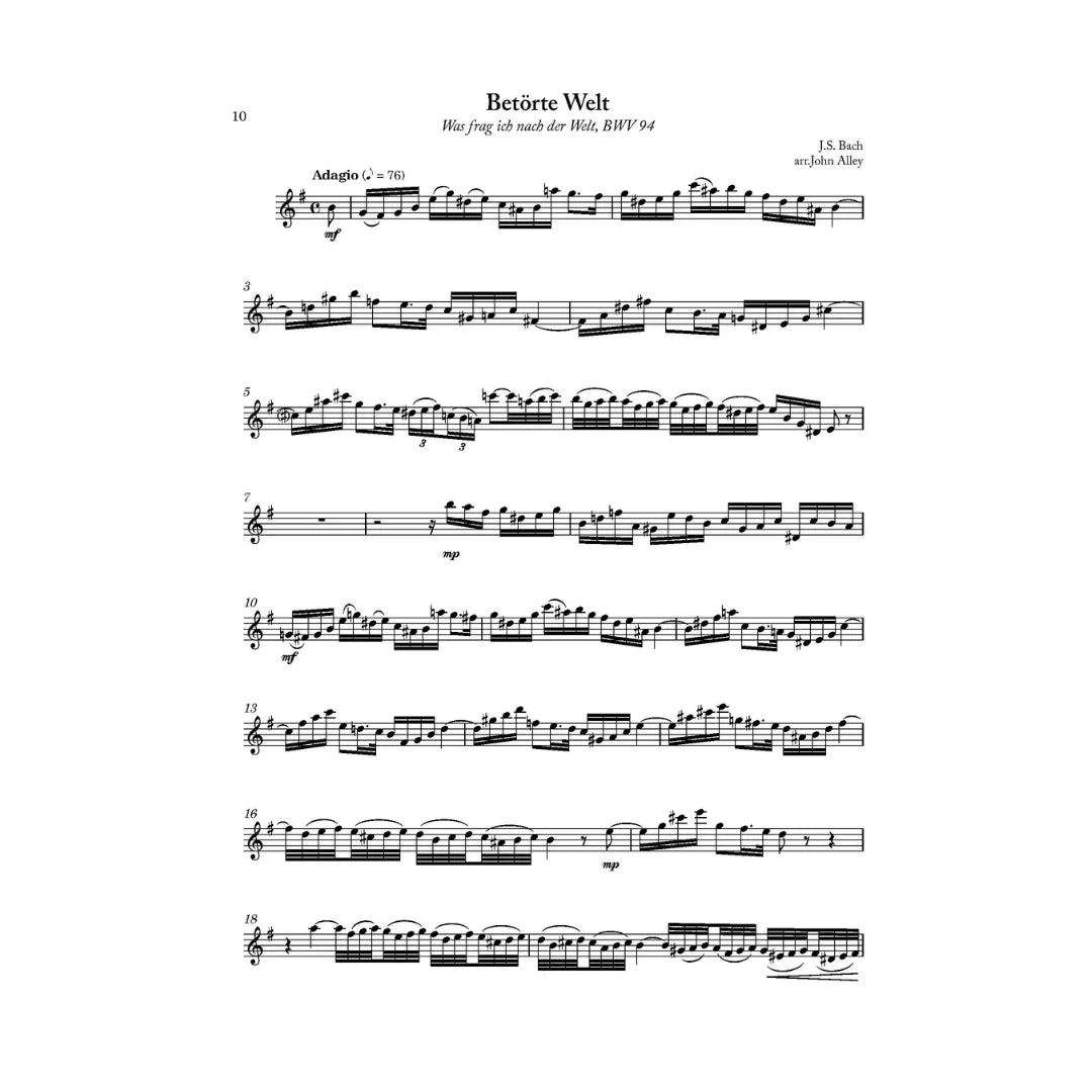 JS Bach Flute Obbligatos with piano accompaniment vol. 2 - Digital Downloads