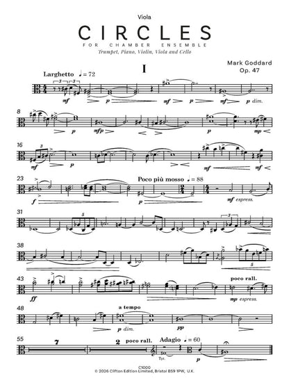 Goddard Mark - Circles for Chamber Ensemble Five Orbits for Chamber Ensemble- Digital Download