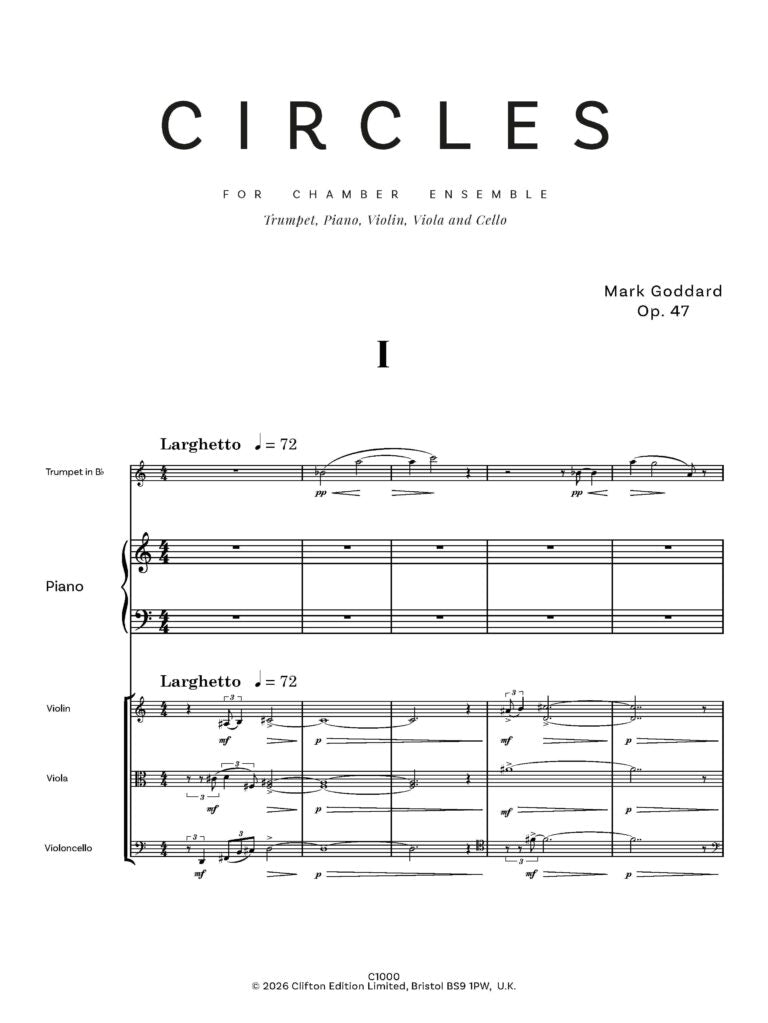 Goddard Mark - Circles for Chamber Ensemble Five Orbits for Chamber Ensemble- Digital Download