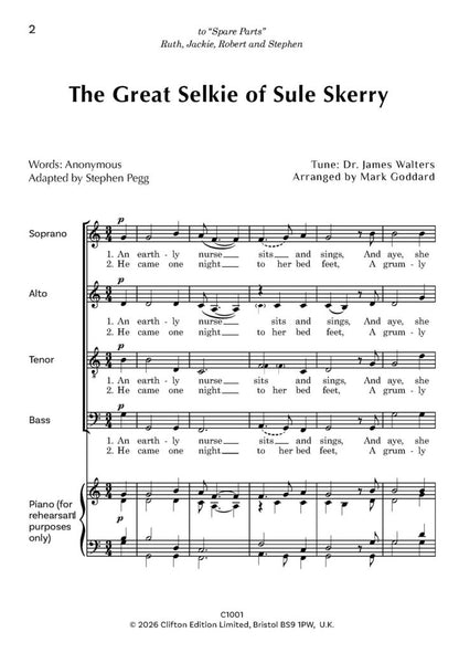 Goddard, Mark - The Great Selkie of Sule Skerry - Unaccompanied SATB- (Digital Download)