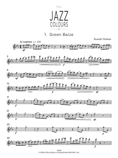 Stokes, Russell - Jazz Colours for Flute and Piano- Digital Download