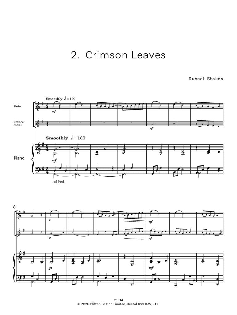 Stokes, Russell - Jazz Colours for Flute and Piano- Digital Download
