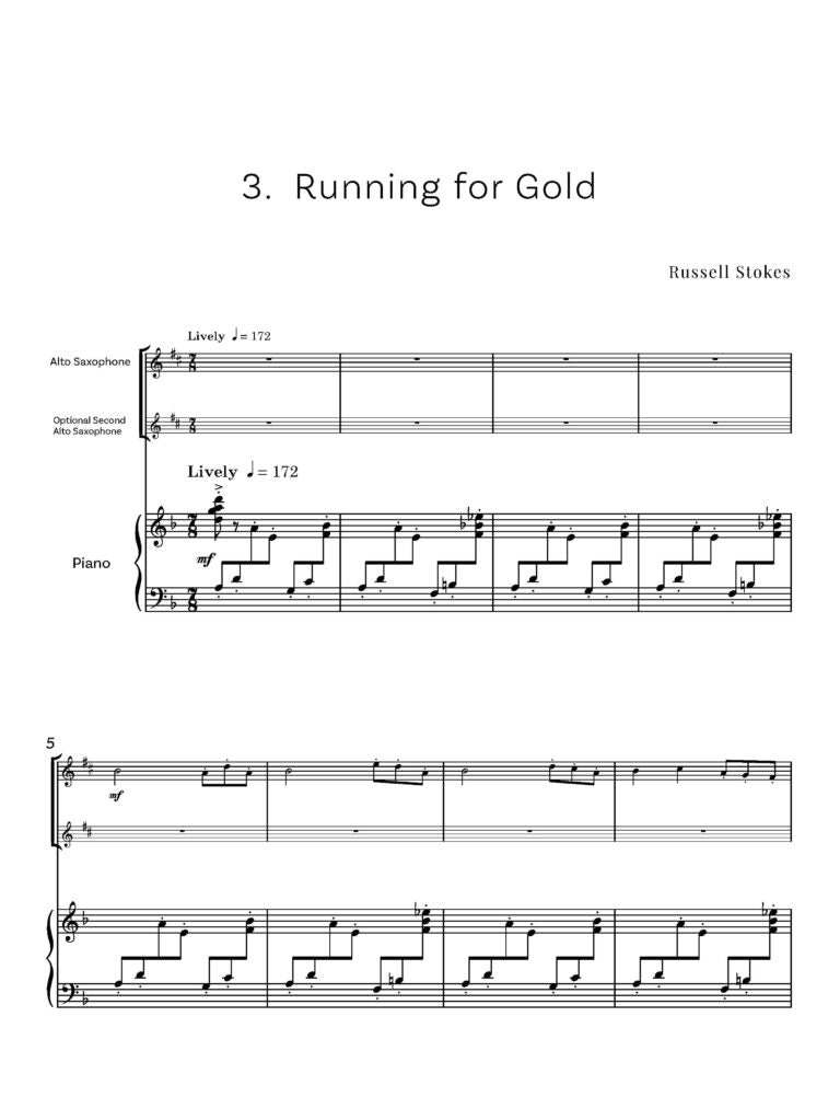 Stokes, Russell - Jazz Colours for Alto Saxophone and Piano- Digital Download