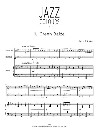 Stokes, Russell - Jazz Colours for Clarinet in Bb and Piano - (Digital Download)